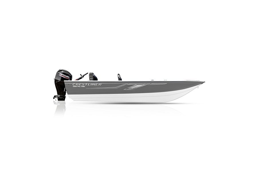 Crestliner 1850 PRO TILLER White base Silver accent