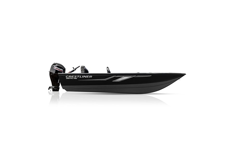 Crestliner 1850 PRO TILLER Gun Metal base Black accent