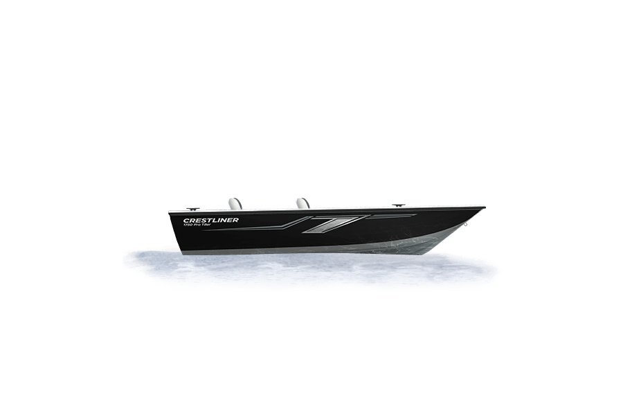 Crestliner 1750 PRO TILLER Silver base Black accent