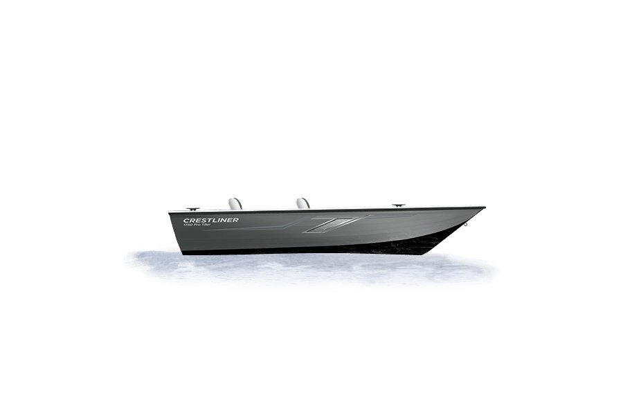 Crestliner 1750 PRO TILLER Black base Silver accent