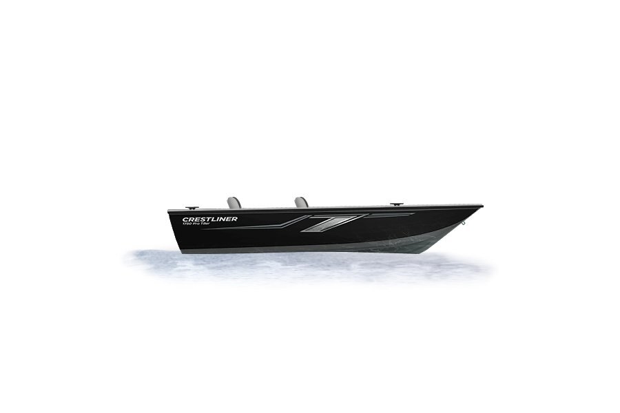 Crestliner 1750 PRO TILLER Gun Metal base Black accent