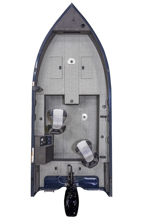 Crestliner 1650 PRO TILLER White base Black accent