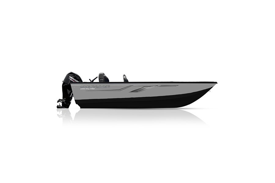 Crestliner 1650 PRO TILLER Black base Silver accent