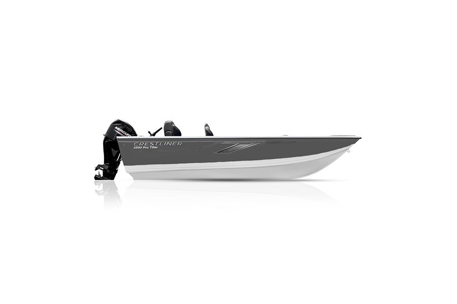 Crestliner 1650 PRO TILLER White base Gun Metal accent