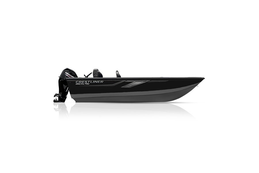Crestliner 1650 PRO TILLER Gun Metal base Black accent