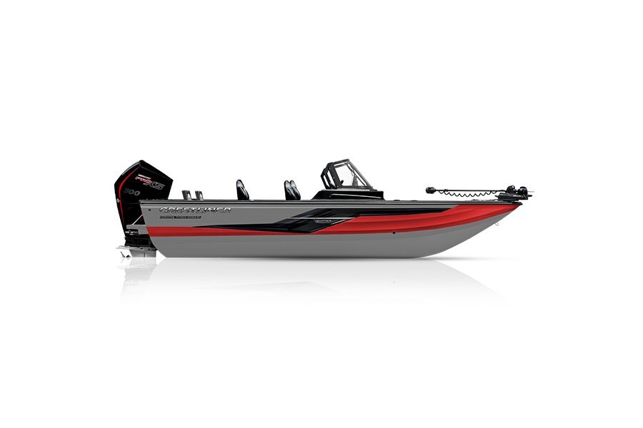 Crestliner 2050 FISH HAWK Silver base Fire Red accent