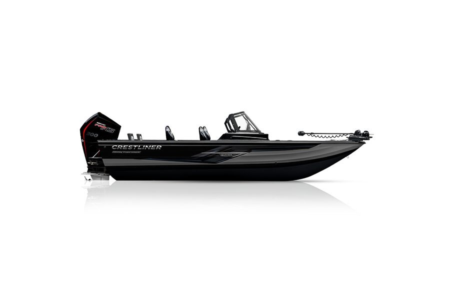 Crestliner 2050 FISH HAWK Black base Gun Metal accent
