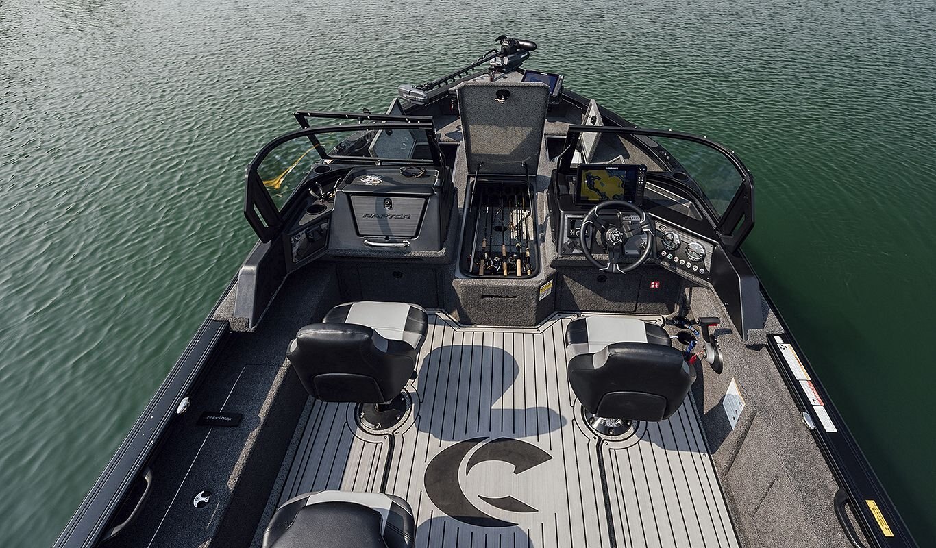 Crestliner 2050 FISH HAWK Black base Gun Metal accent