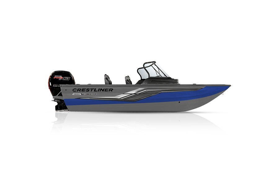 Crestliner 1850 FISH HAWK Silver base True Blue accent