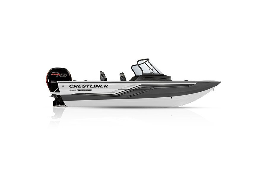 Crestliner 1850 FISH HAWK White base Gun Metal accent
