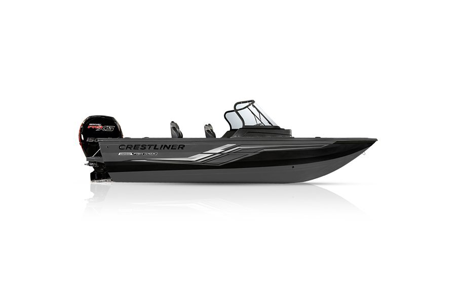 Crestliner 1850 FISH HAWK Gun Metal base Black accent