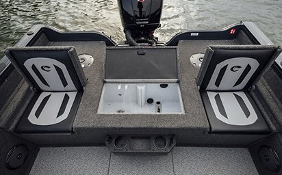 Crestliner 1850 FISH HAWK Gun Metal base White accent