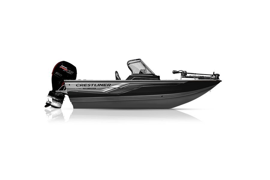 Crestliner 1750 FISH HAWK Silver base Black accent