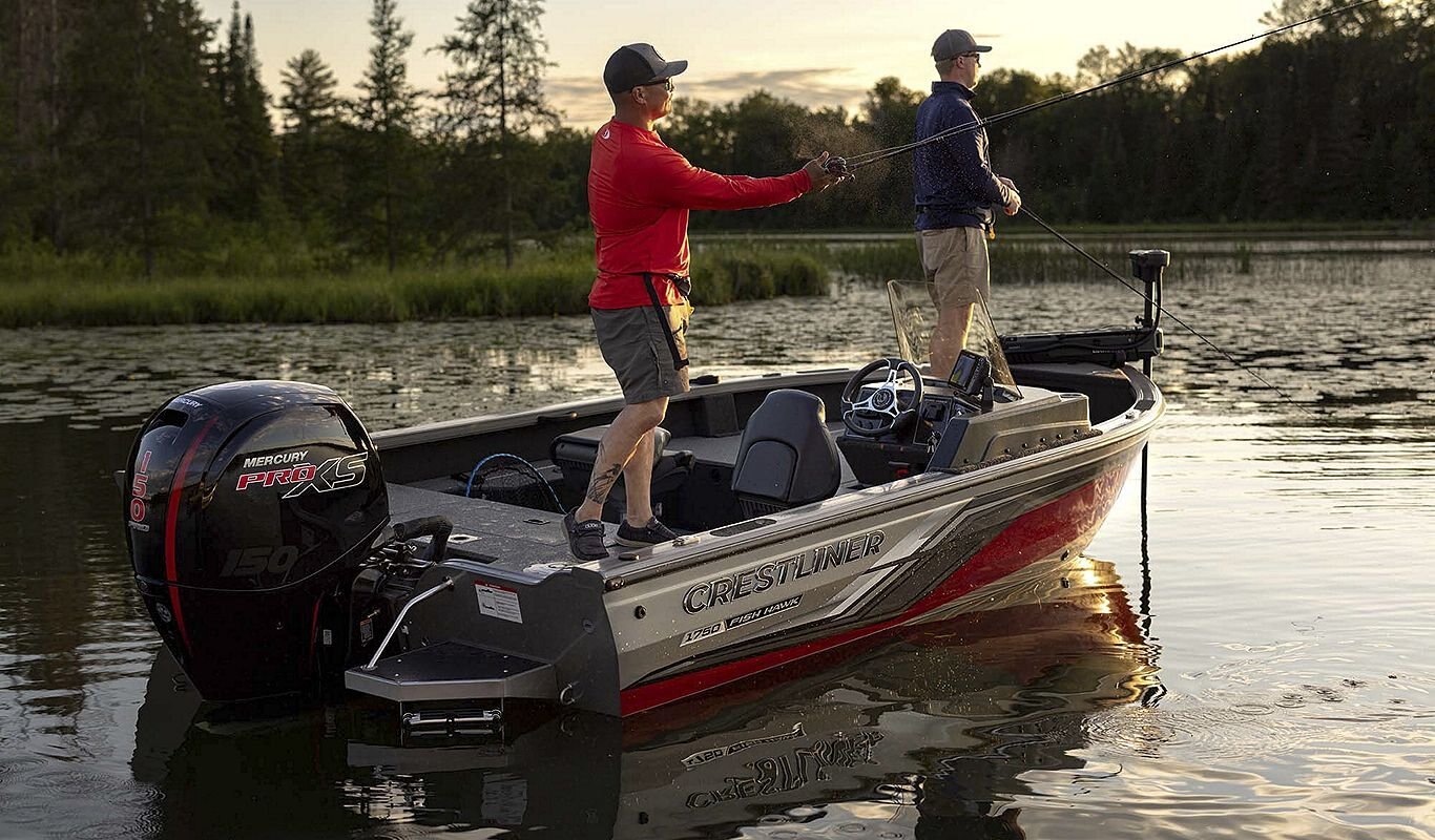 Crestliner 1750 FISH HAWK Gun Metal exterior