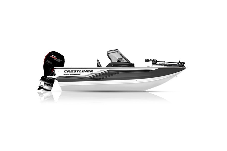 Crestliner 1750 FISH HAWK White base Gun Metal accent