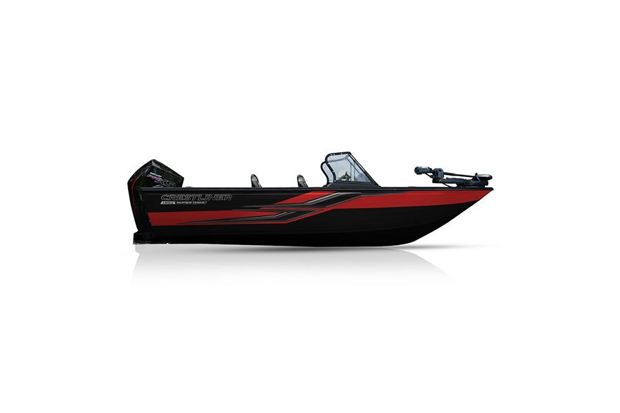 Crestliner 1950 SUPER HAWK Black base Fire Red accent