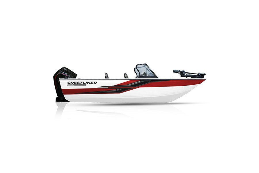 Crestliner 1950 SUPER HAWK White base Fire Red accent