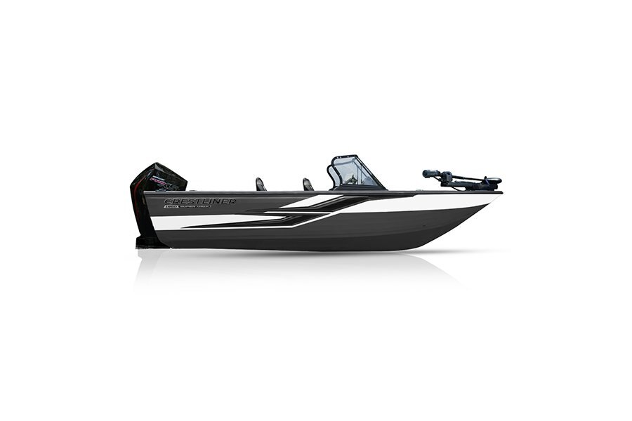 Crestliner 1950 SUPER HAWK Gun Metal base White accent