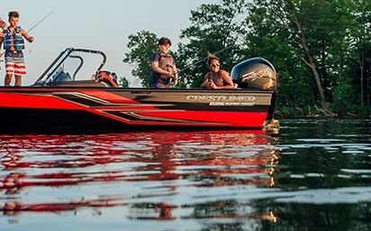 Crestliner 1850 SUPER HAWK Black base True Blue accent