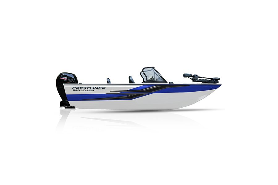 Crestliner 1850 SUPER HAWK White base True Blue accent
