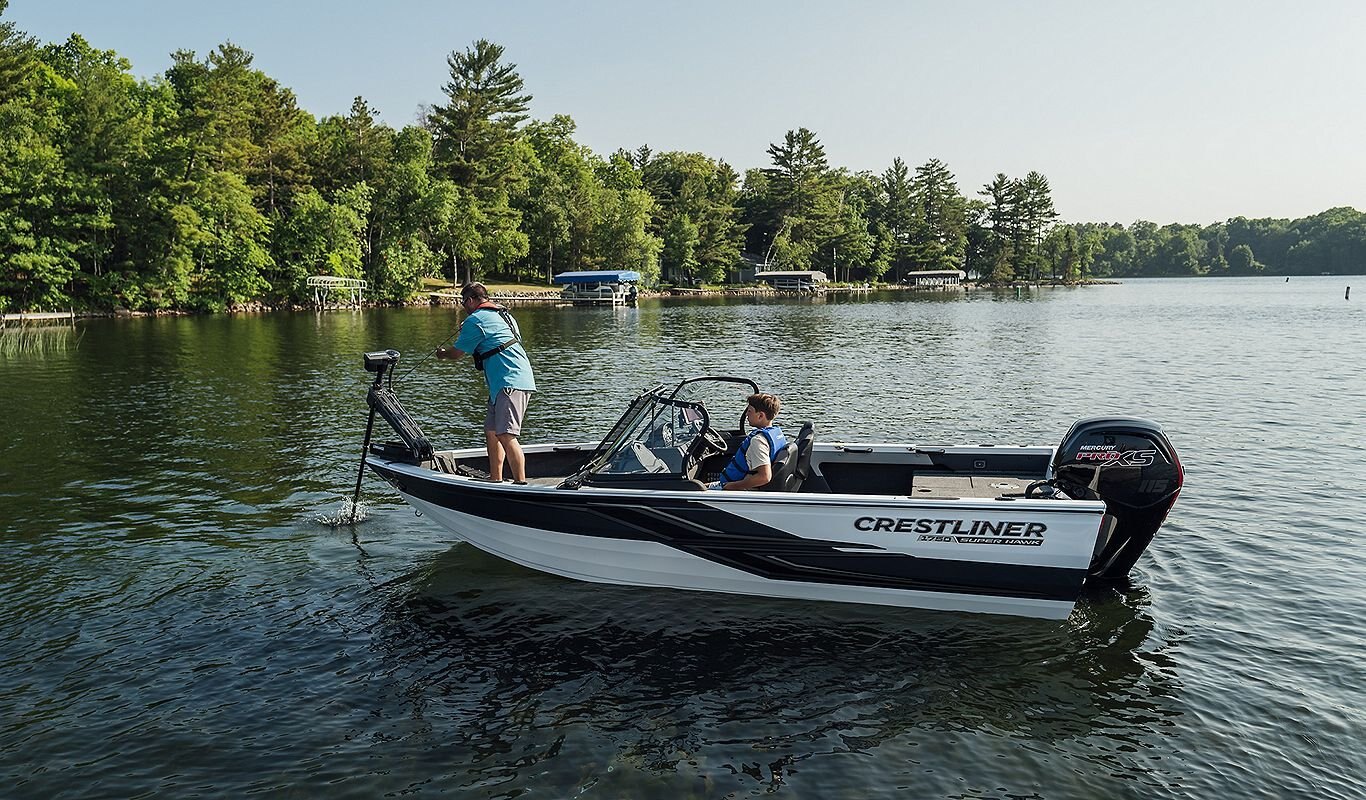 Crestliner 1750 SUPER HAWK Silver base Black accent