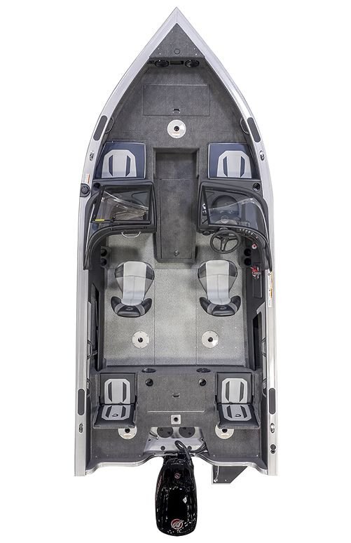 Crestliner 1750 SUPER HAWK Black base True Blue accent