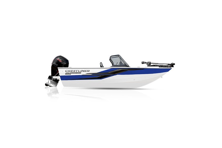 Crestliner 1750 SUPER HAWK White base True Blue accent