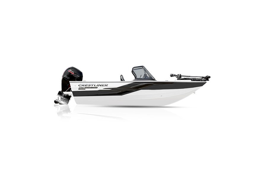 Crestliner 1750 SUPER HAWK White base Gun Metal accent
