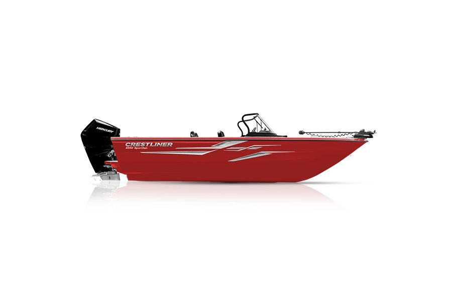 Crestliner 2250 SPORTFISH Fire Red exterior