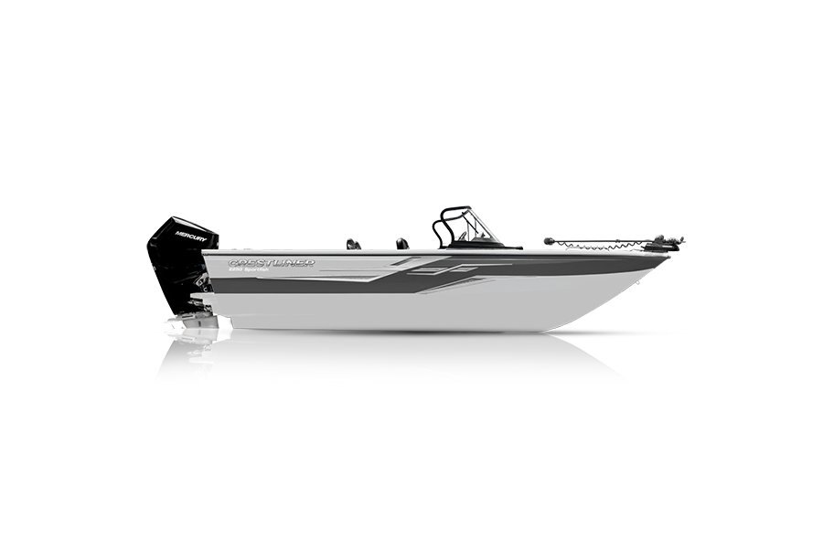 Crestliner 2250 SPORTFISH White base Gun Metal accent