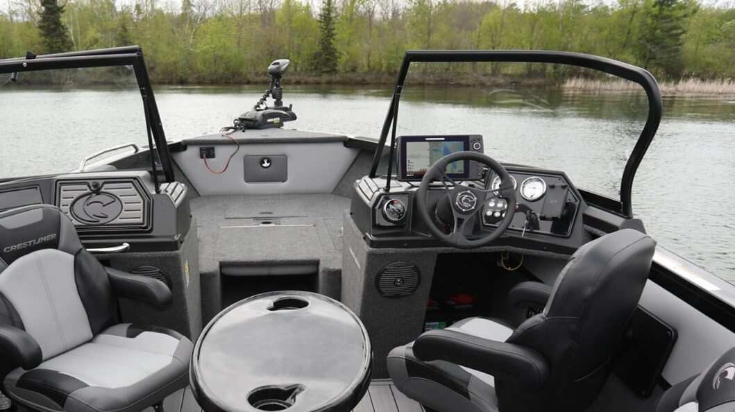Crestliner 2050 SPORTFISH Black base Fire Red accent