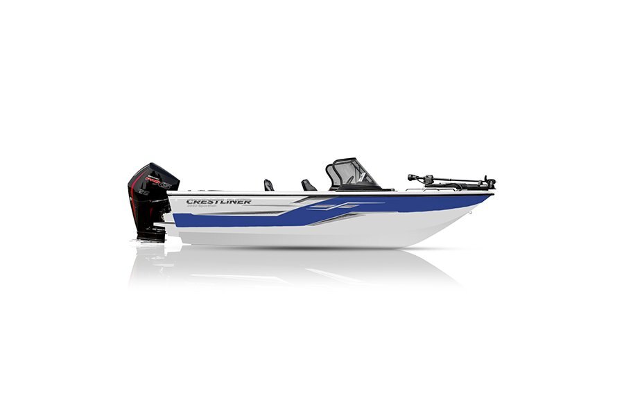 Crestliner 2050 SPORTFISH White base True Blue accent