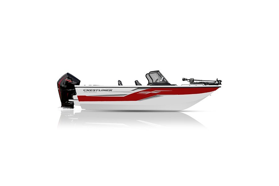 Crestliner 2050 SPORTFISH White base Fire Red accent