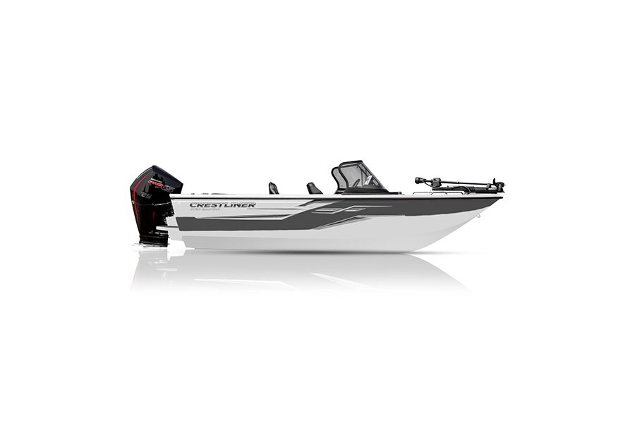 Crestliner 2050 SPORTFISH White base Gun Metal accent