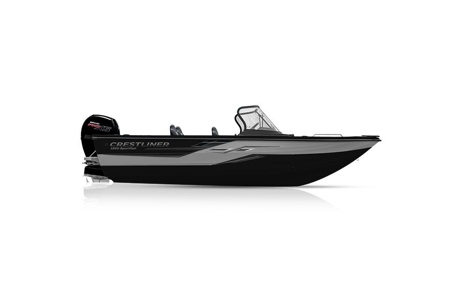 Crestliner 1850 SPORTFISH Black base Silver accent