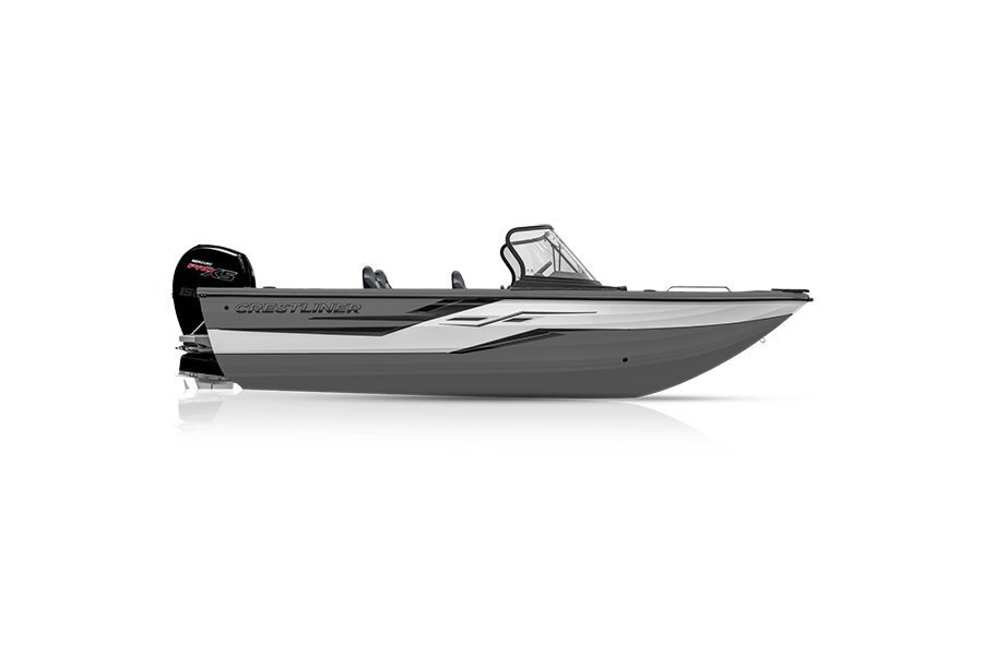 Crestliner 1850 SPORTFISH Gun Metal base White accent