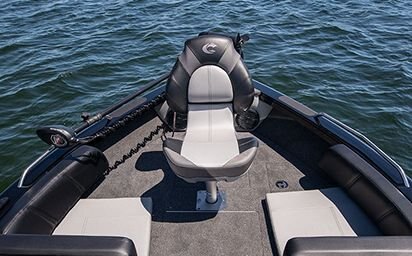Crestliner 1850 SPORTFISH Gun Metal base Fire Red accent
