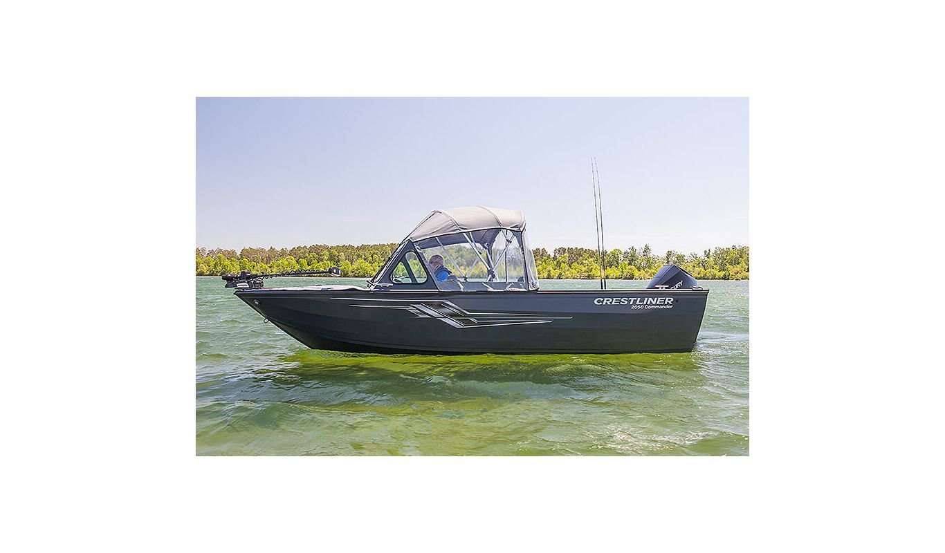 Crestliner 2050 COMMANDER Black base True Blue accent