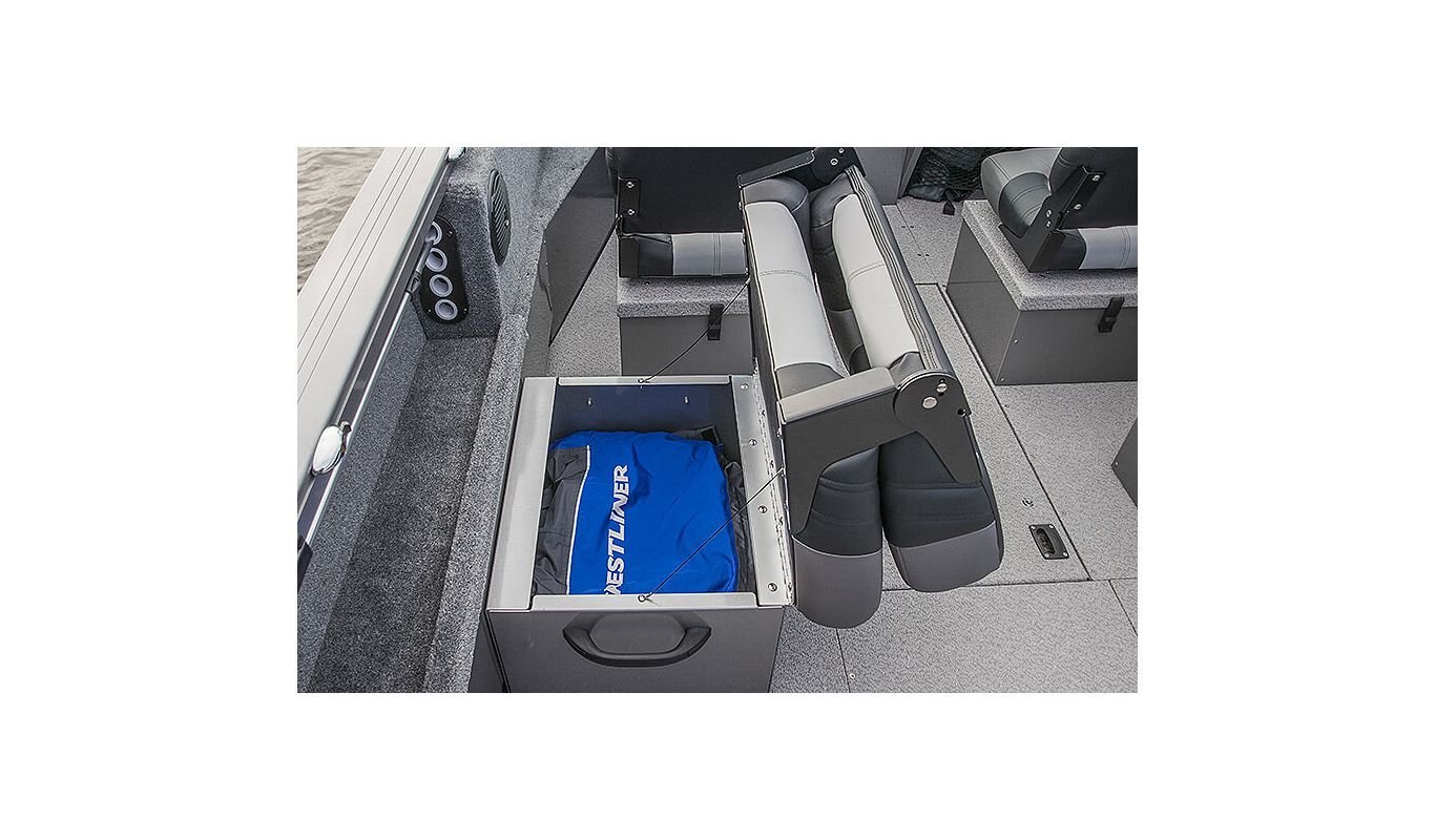 Crestliner 2050 COMMANDER Gun Metal base True Blue accent