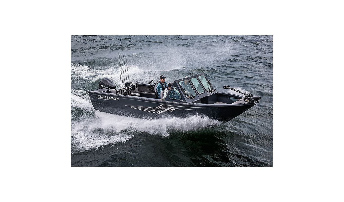 Crestliner 1850 COMMANDER Black base True Blue accent