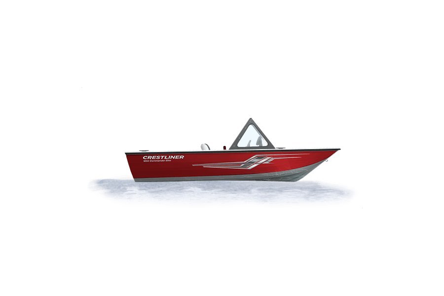 Crestliner 1850 COMMANDER ELITE Silver base Fire Red accent