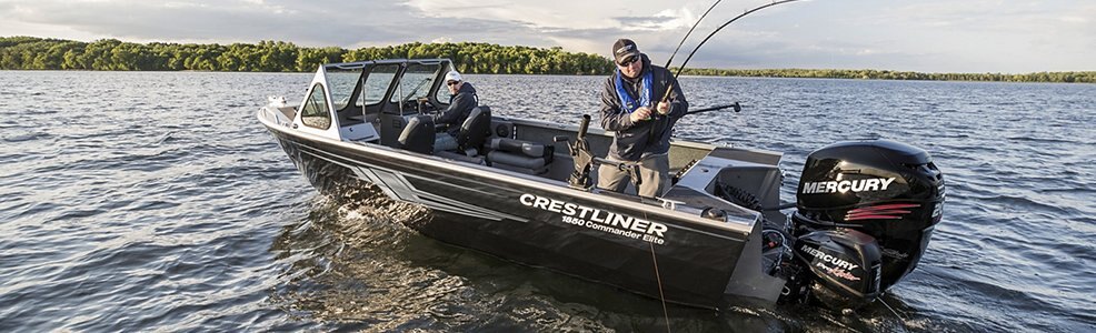 Crestliner 1850 COMMANDER ELITE Black base Gun Metal accent