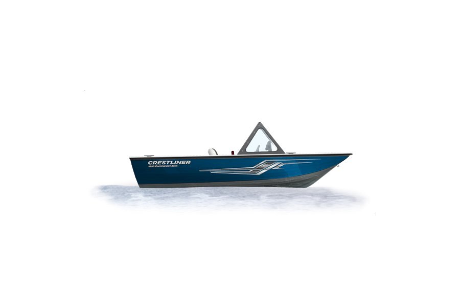 Crestliner 1850 COMMANDER ELITE Gun Metal base True Blue accent