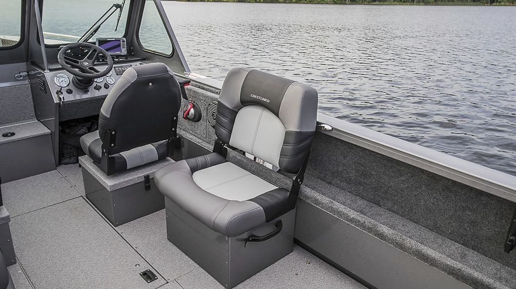 Crestliner 1850 COMMANDER ELITE Gun Metal base True Blue accent