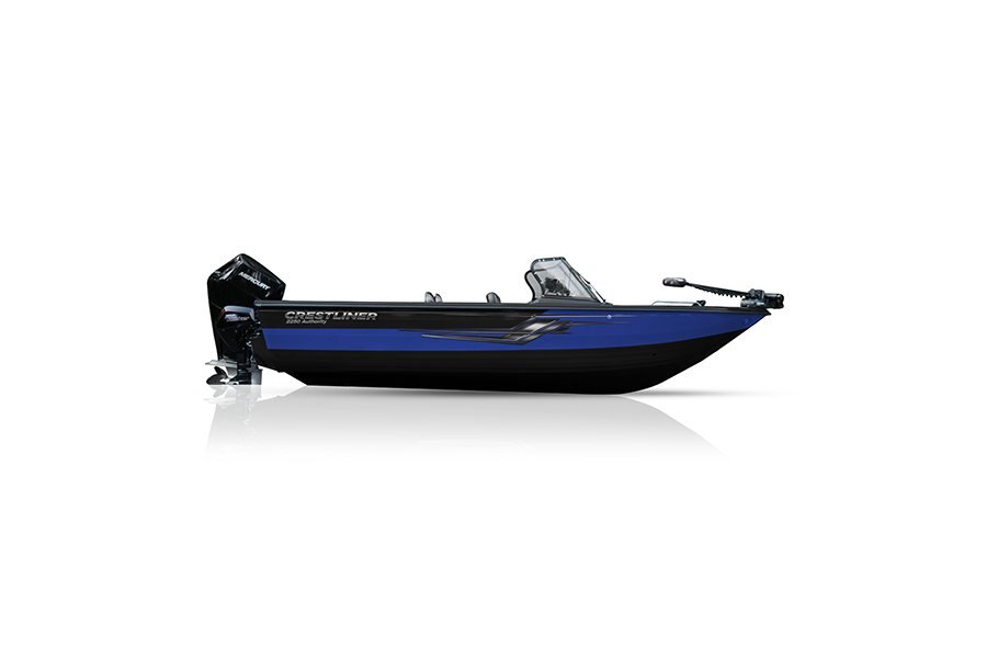 Crestliner 2250 AUTHORITY Black base True Blue accent