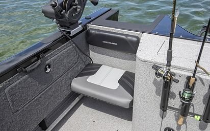 Crestliner 2050 AUTHORITY Gun Metal base True Blue accent
