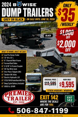 Bwise DT10 6x12 Low Pro Dump Trailer TRAIL T'OBERFEST SPECIAL