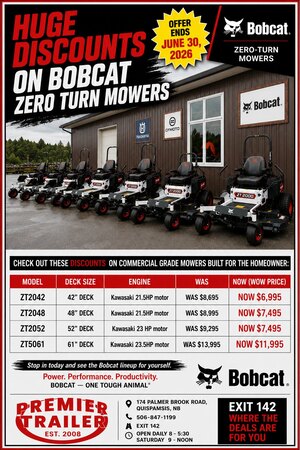 BOBCAT ZT2000 WITH 48 DECK, KAWASAKI 21.5HP MOTOR