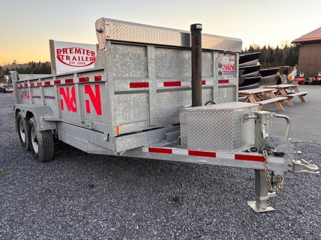 N&N Trailers Dump Trailer HD82/168 Galvanized G 003, 14K 16R Tires