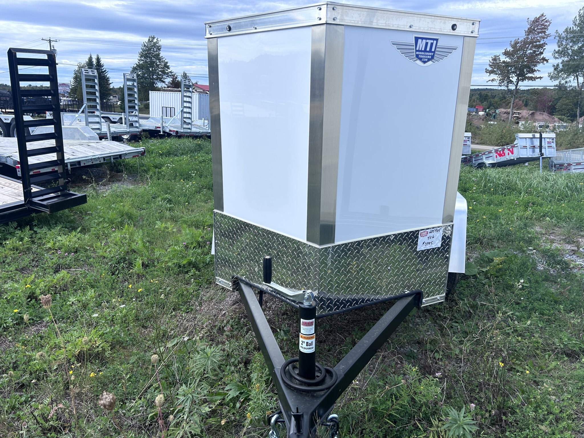Aluminum 7x16 2 place Hybrid Snowmobile/ 2 ATV Trailer